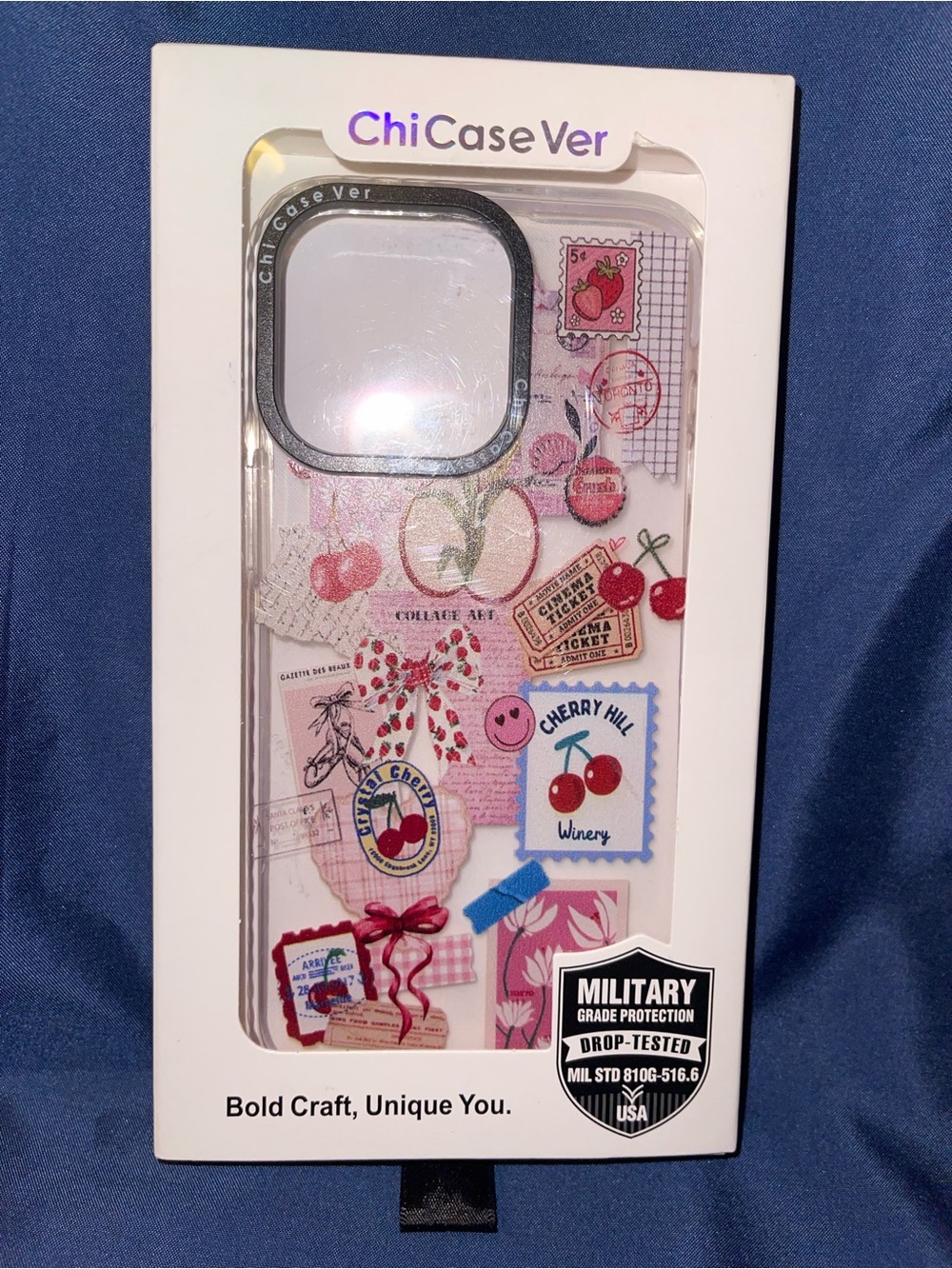 Pink Cherry Collage iPhone 15 Pro Max Case
